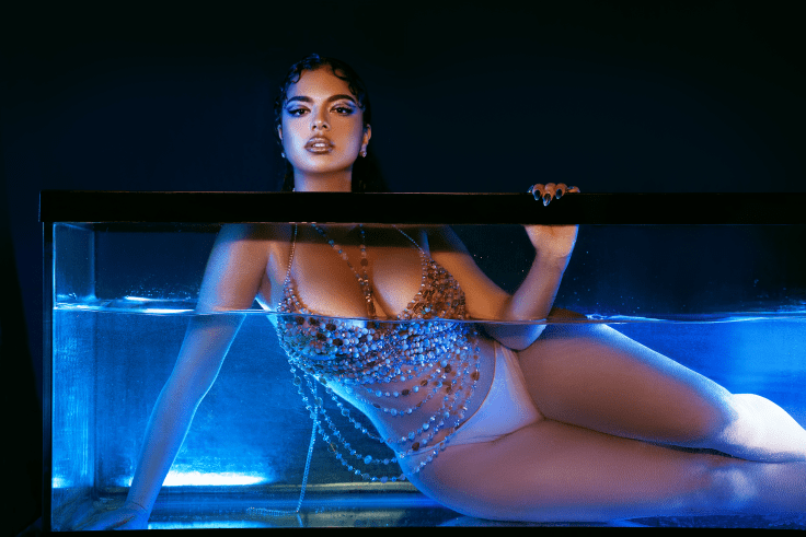 Model Nikki Makar posing for PMM Today interview